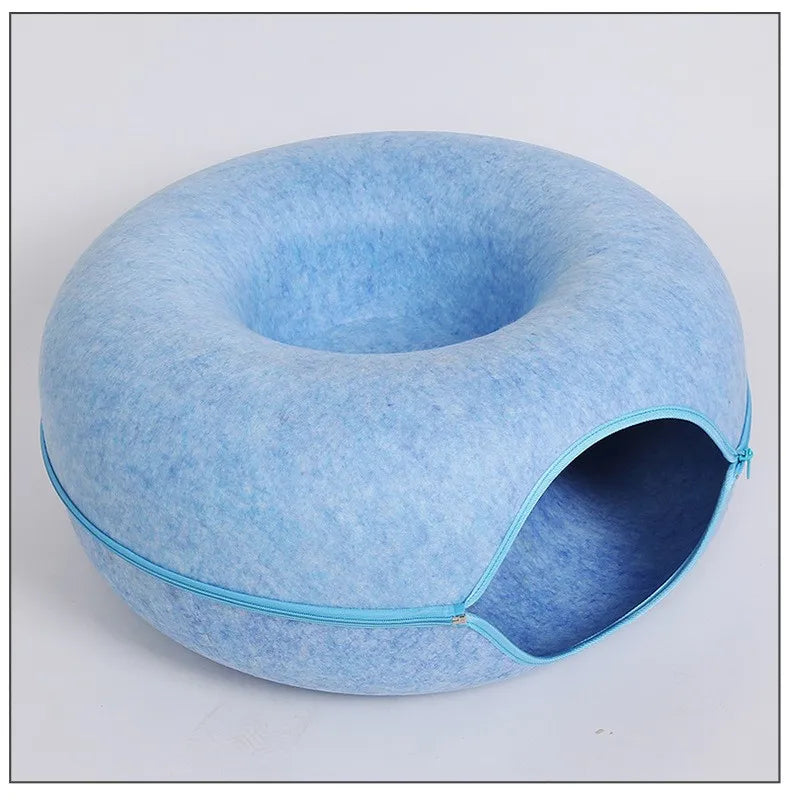 Felt Donut-Shaped Cat Bed